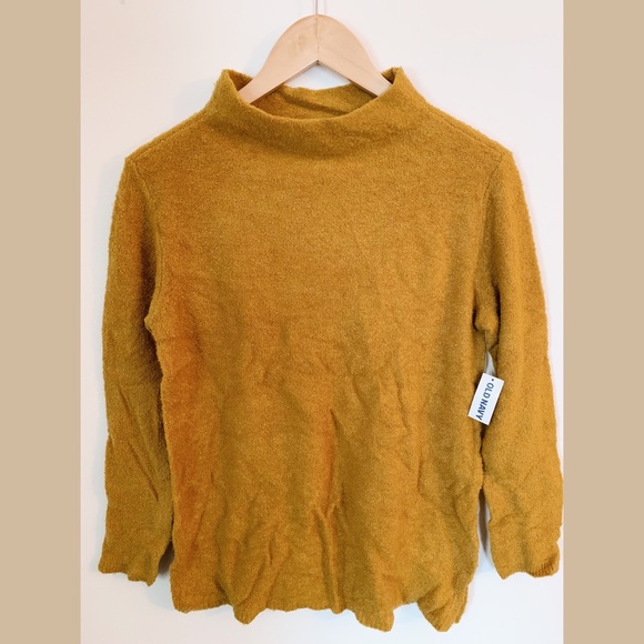 Old Navy Sweaters - 🍯NWT🍯 MUSTARD MOCK-NECK KNIT SWEATER SIZE S/P